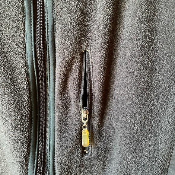 Danskin Zip Up Hoodless Jacket Coat Warm Layer Womens Small Black - Picture 4 of 9